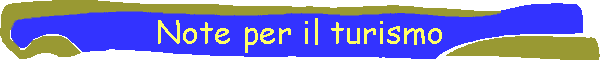 Note per il turismo