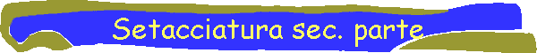 Setacciatura sec. parte
