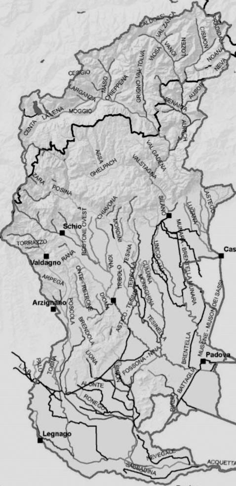 Brenta mappa / cartina