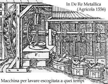 RUOTA  CHE MACINA E PORTA L'ACQUA AI TINI DI LAVAGGIO ORO