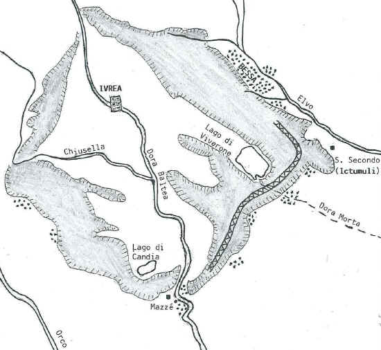 Bessa, mappa dall'alto.